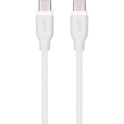 Кабель 2E Type-C - Type-C Glow 60W 1m White (2E-CCCC-WH)