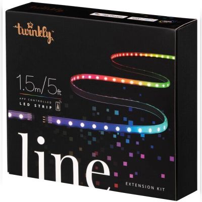 Удлинитель Smart LED подсветка Twinkly Line 100 RGB, Gen II, IP20, плюс 1,5м, кабель черный (TWL100ADP-B)