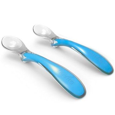 Набор силиконовых ложечек для кормления Nuvita Easy Eating 6м+ 2 шт. Синяя (NV8480Blue)