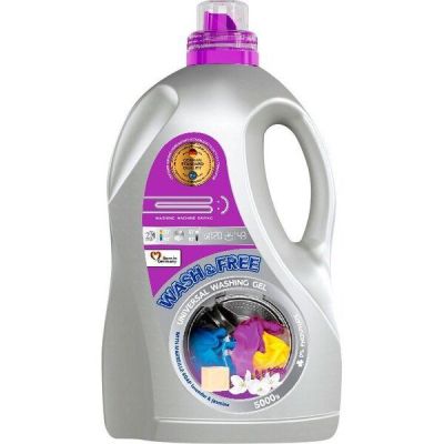 Универсальный гель для стирки Wash&Free жасмин и лаванда с марсельским мылом 5л
