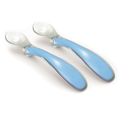 Набор силиконовых ложечек для кормления Nuvita Easy Eating 6м+2 шт. Голубой (NV8480COOLBLUE)