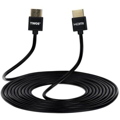 Кабель HDMI 2Е (AM/AM) V2.0, Ultra Slim, Aluminium, black 3m
