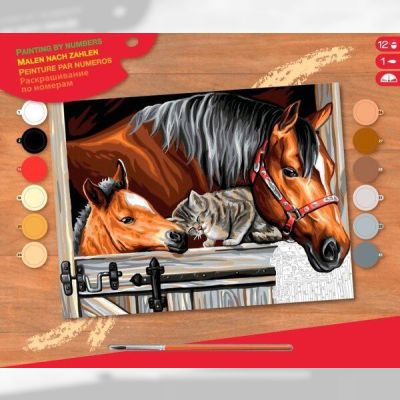Набор для творчества Sequin Art PAINTING BY NUMBERS SENIOR Stable Dooor Trio (SA1523)