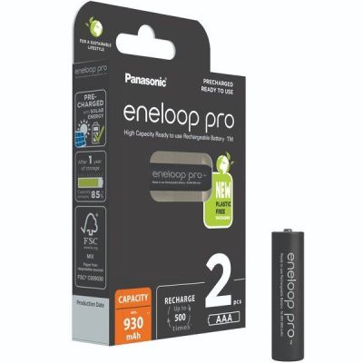 Аккумулятор Panasonic Eneloop NI-MH Pro AAA 930 мАч, 2 шт. (BK-4HCDE/2BE)