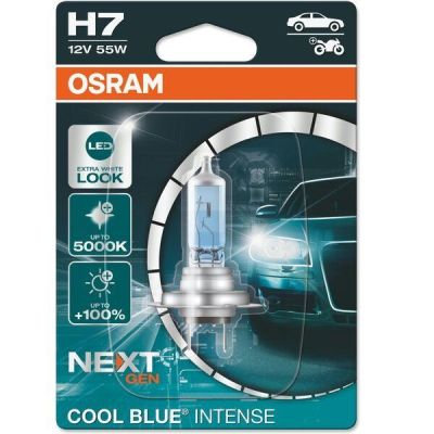 Лампа Osram галогеновая 12V H7 55W Px26D Cool Blue Intense Next Gen +100% Up To 5000K (OS_64210_CBN-01B)