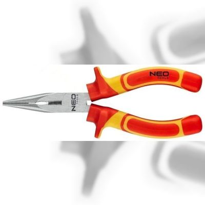 Плоскогубцы Neo Tools удлиненные 180 мм, 1000 В, CrV, полированные