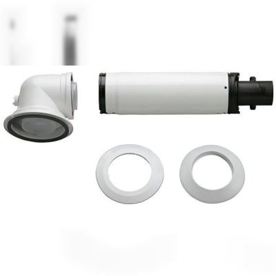 Коаксиальный горизонтальный комплект Bosch FC-Set80-C13x: отвод 90° + удлинитель 335/530 мм, диаметр 80/125 мм