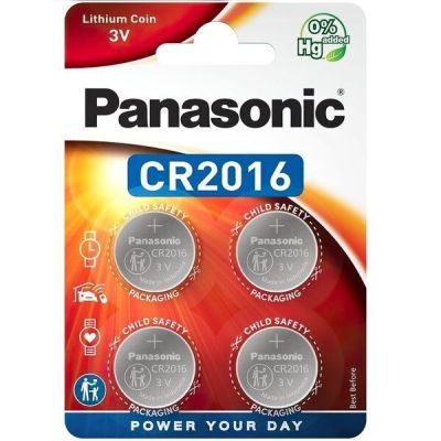 Батарейка Panasonic CR2016 BLI 4 Lithium (CR-2016EL/4B)