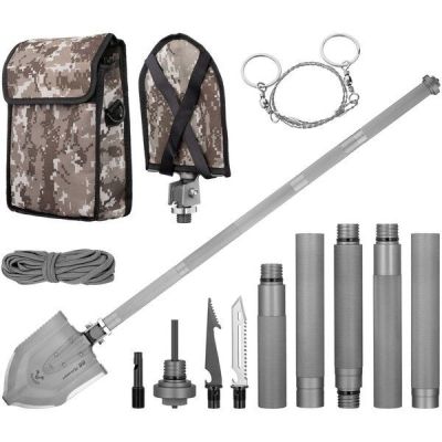 Лопата-мультитул тактическая 2E Ranger Steel Gray разборная, 22в1, с чехлом в комплекте (2E-TSMTSF1-STGR)