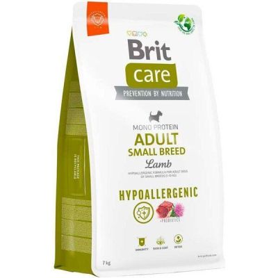 Сухой корм Brit Care Hypoallergenic для взрослых собак мелких пород ягненок 7кг