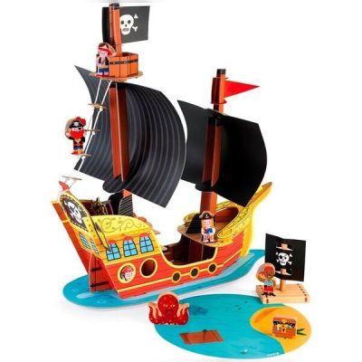 Игровой набор Janod Корабль пиратов 3D J08579