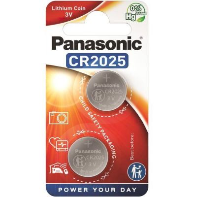 Батарейка Panasonic CR 2025 BLI 2 Lithium (CR-2025EL/2B)