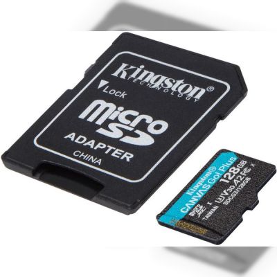 Карта памяти Kingston microSDXC 128GB Canvas Go Plus 170R A2 U3 V30 + Адаптер (SDCG3/128GB)