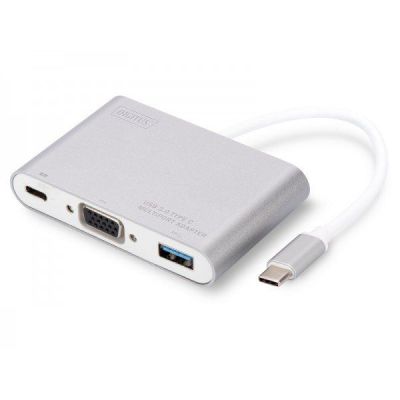 Переходник DIGITUS USB Type-C to VGA, USB 3.0, Type-C
