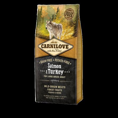 Сухий корм для дорослих собак великих порід (вагою від 25 кг) Carnilove Salmon & Turkey Large Breed 12 кг (лосось та індичка)