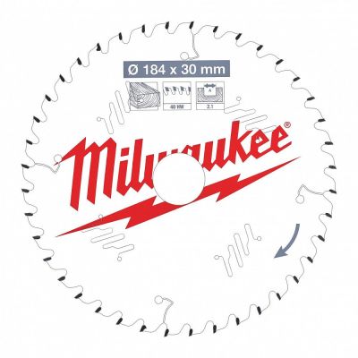 Диск пиляльний Milwaukee CSB P W 184х30х2.1 мм 40 зуб. (4932471298)