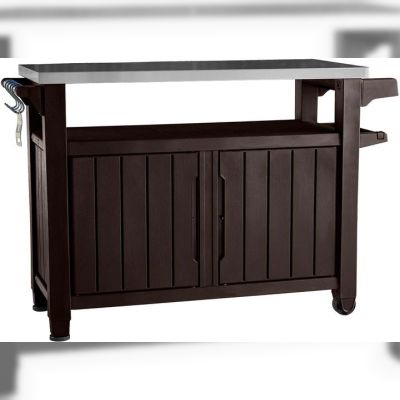 Стіл-буфет для барбекю Curver UNITY XL, 207 л, коричневий (7290106930780)