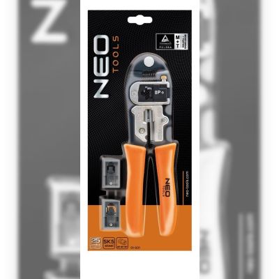 Кліщі Neo Tools для обтиску телефонних наконечників 4P, 6P, 8P (01-501)