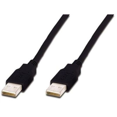 Кабель USB DIGITUS USB 2.0 AM/AM 1m, black