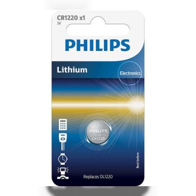 Батарейка Philips Lithium CR 1220 BLI 1 (CR1220/00B)