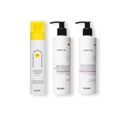 Сонцезахисний спрей-термозахист + Комплекс для жирного типу волосся