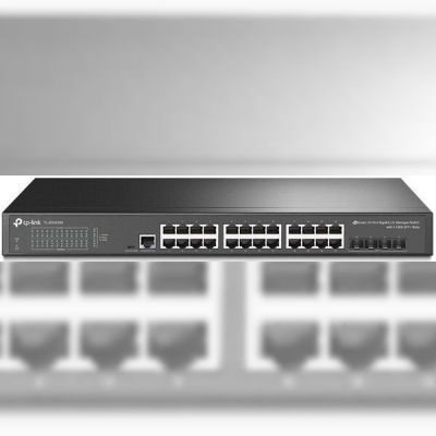 Коммутатор TP-LINK TL-SG3428X 24xGE 4x10GE/SFP+ L2 JetStream 19" 1U