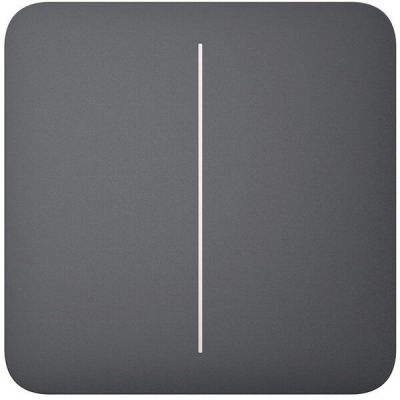 Кнопка для двухклавишного выключателя Ajax SoloButton 2-gang for LightSwitch, Jeweler, graphite (000029820)