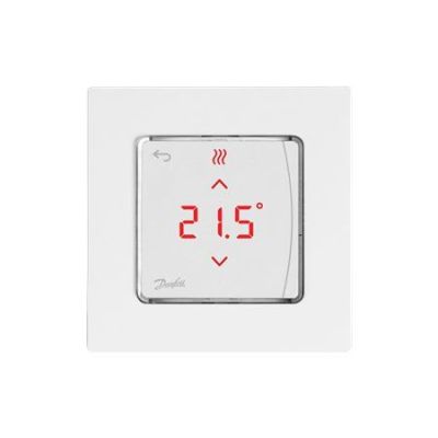 Программируемый сенсорный терморегулятор Danfoss Icon Display с дисплеем, 230V, 80 х 80мм, In-Wall, белый (088U1010)