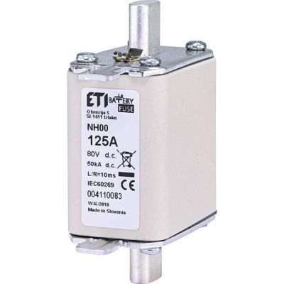 Предохранитель ETI NH-00 Battery 125A 80V DC (4110083)