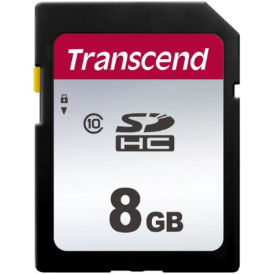 Карта памяти Transcend SDHC 8GB C10 UHS-I U1 R95/W45MB/s (TS8GSDC300S)