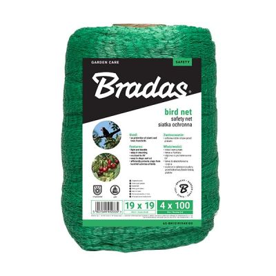 Сітка захисна, BIRD NET, 10 г/м², 4х100м, Bradas (AS-BN10191940100)