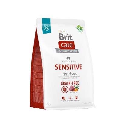 Сухий корм для собак з чутливим травленням Brit Care Dog Grain-free Sensitive беззерновий | (оленина) 3 кг