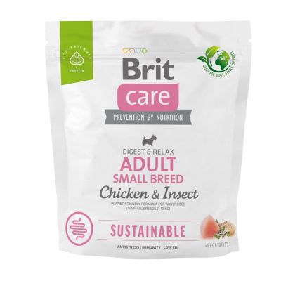 Сухий корм для собак Brit Care Dog Sustainable Adult Small Breed 1 кг - курка та комахи