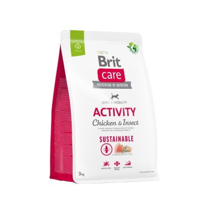 Сухий корм для собак з підвищеною активністю Brit Care Dog Sustainable Activit | (курка та комахи) 3 кг