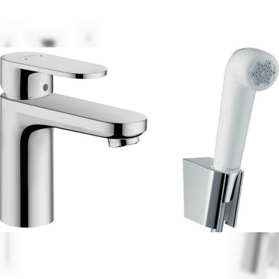 Змішувач для умивальника Hansgrohe Vernis Blend 100 з гігієнічною лійкой (71215000)