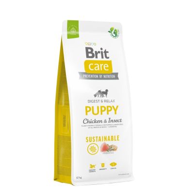 Сухий корм для цуценят Brit Care Dog Sustainable Puppy| (курка та комахи) 12 кг