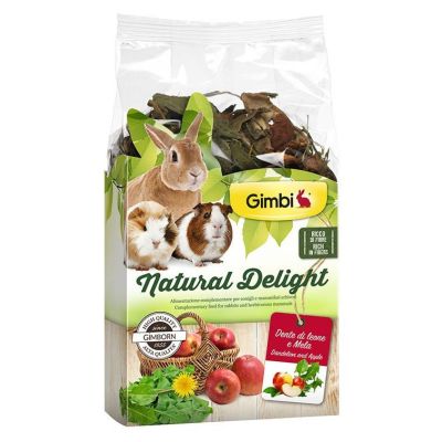 Трав'яний мікс для гризунів GimBi Natural Delight кульбаба і яблука, 100 г