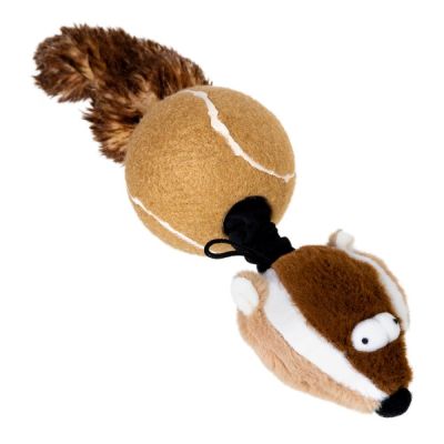 Іграшка для собак GiGwi Catch&fetch Борсук з 2-ма пискавками | 32 см