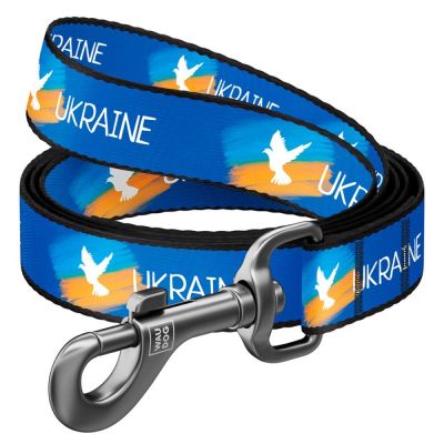 Повідець WAUDOG Nylon з малюнком «Прапор» L-ХХL 122 cм/25 мм