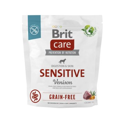 Сухий корм для собак з чутливим травленням Brit Care Dog Grain-free Sensitive беззерновий | (оленина) 1 кг