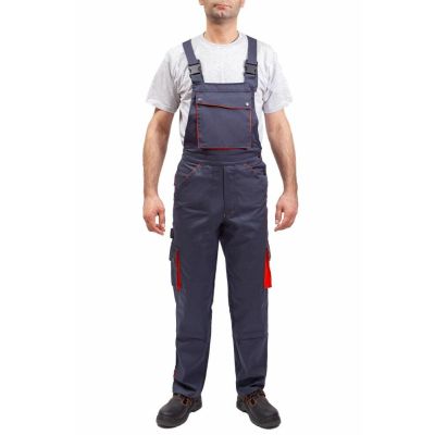 Напівкомбінезон робочий Free Work Dexter сірий з помаранчевим р. 64/3-4 (XXXL) (62037)