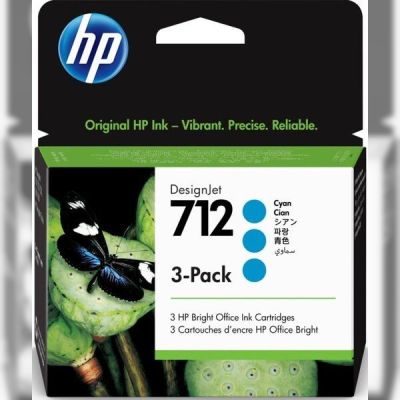 Картридж HP No.712 DesignJet Т230/Т630 Cyan 3-Pack 29-ml (3ED77A)