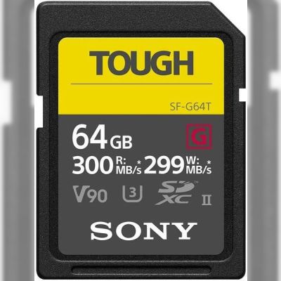 Карта памяти Sony SDXC 64GB C10 Tough UHS-II U3 V90 R300/W299MB/s (SF64TG)