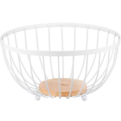 Корзина Ardesto Midori 25х25х13см, металл, дерево, белый