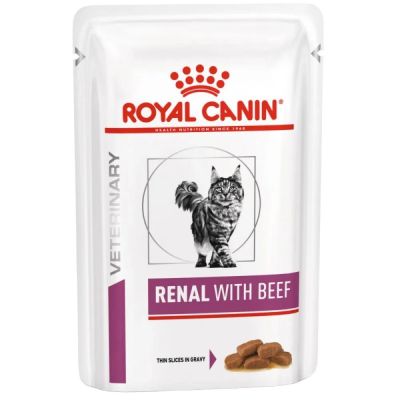 Вологий корм для котів, при захворюваннях нирок Royal Canin Renal pouch 85 г (яловичина)