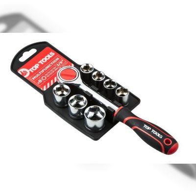 Набор торцевых головок с трещеткой Top Tools 38D142, 3/8", 8 предметов