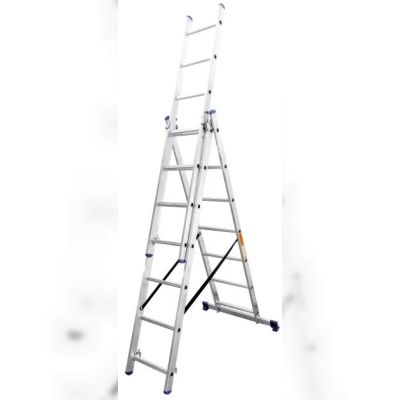 Драбина алюмінієва трисекційна BLUETOOLS 3x7 (160-9024)