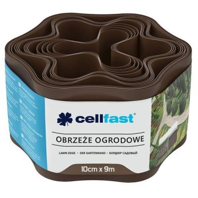 Лента газонная Cellfast, бордюрная, волнистая, 10см x 9м, коричневый (30-011H)