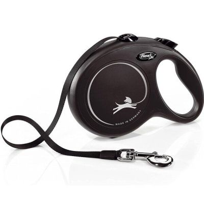 Поводок-рулетка Flexi Black Design М до 25 кг 5 м черный