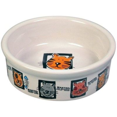 Миска для котов Trixie керамическая с лапками 0,2л 11,5см